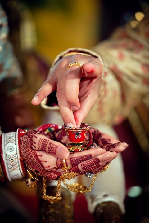Sindoor ritual during Indian wedding ceremony by event planners