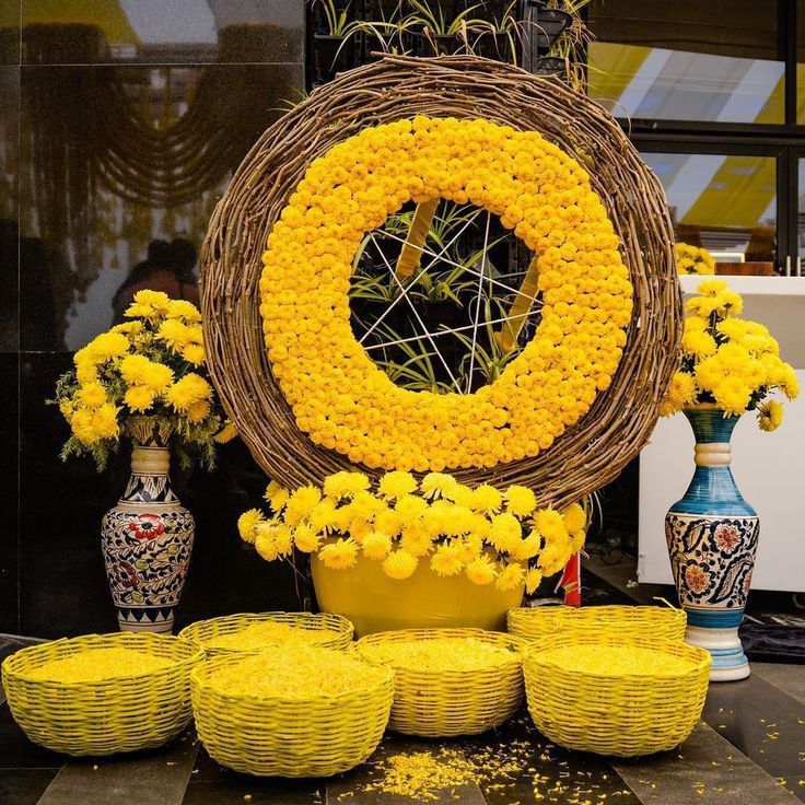creative props haldi decoration ideas at home with traditional elements