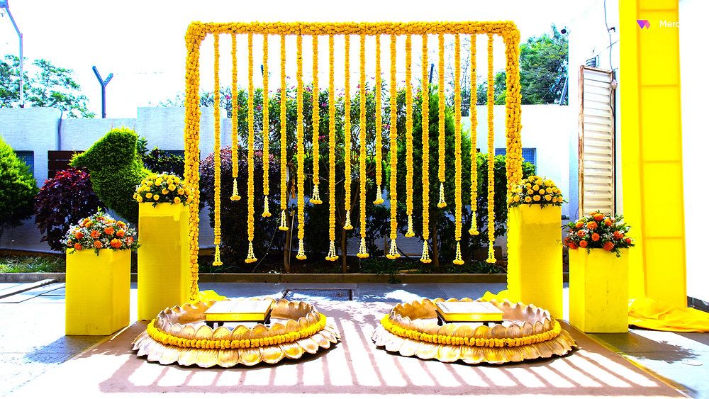 DIY haldi decoration ideas at home with handmade decor items
